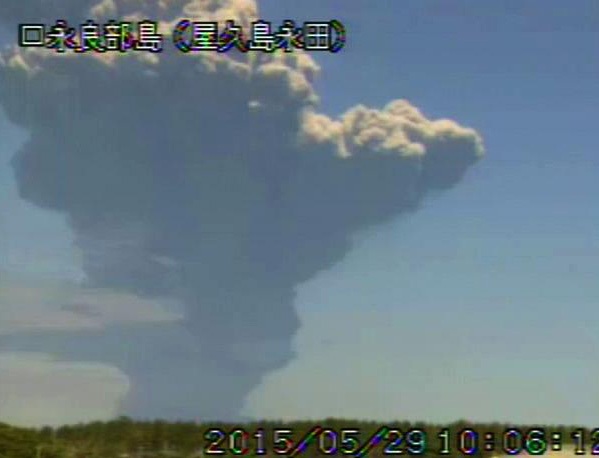 Volcanic eruption in South-Japanese Island