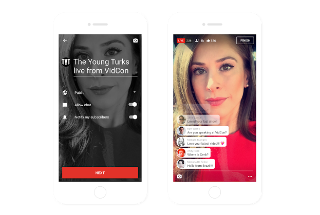 YouTube competes with Periscope and Facebook Live with its new mobile live stream feature