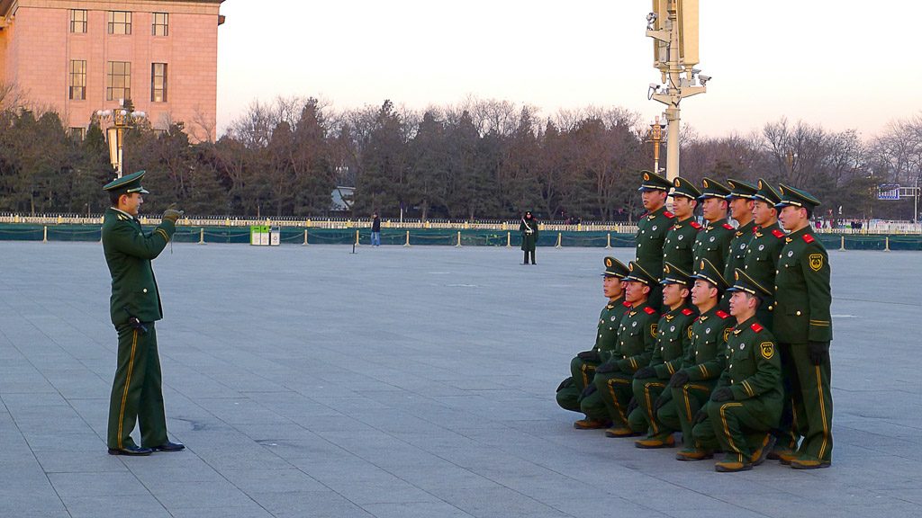 Chinese army cadets. Photo by Ben