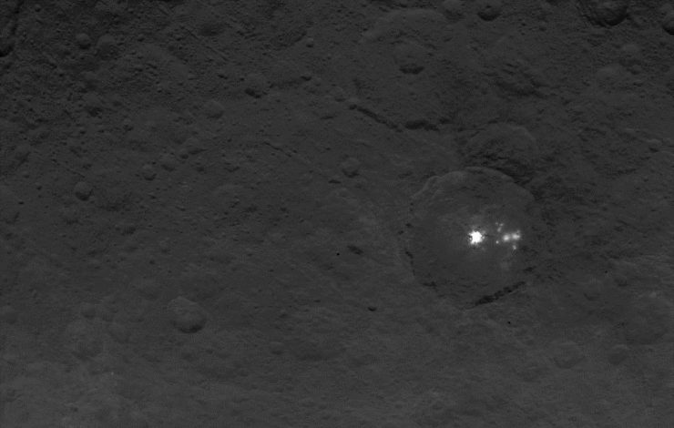 The most notable feature of the Dwarf planet Ceres is a bright spot within its central area of the Occator crater