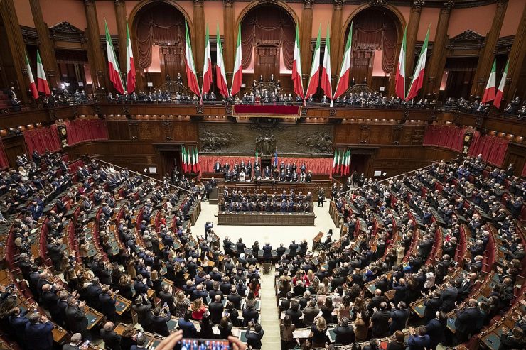 a picture of join session of Italian parliament